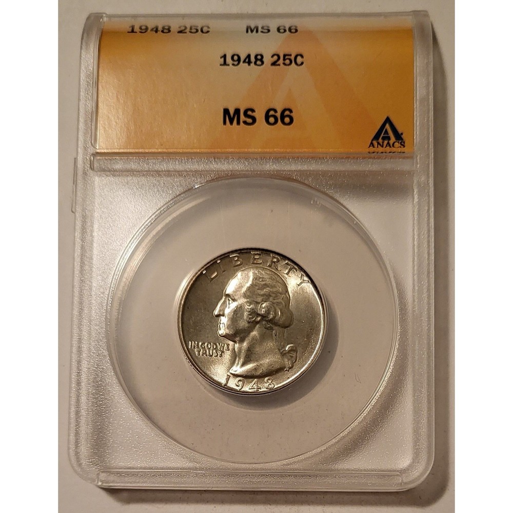 1948 Washington Quarter MS66 ANACS